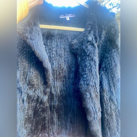 Amazing! The Cashmere Project black 100% rabbit fur cardigan jacket med 🔥 - Picture 9 of 11